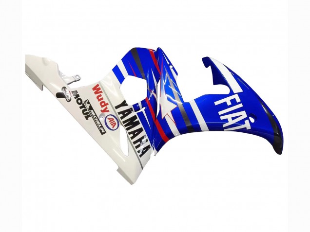 2005 Yamaha YZF 600 R6 Motorcycle Fairings - Blue White Red Motul Michelin Fiat UK