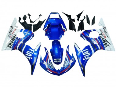 Buy 2005 Yamaha YZF 600 R6 Motorcycle Fairings - Blue White Red Motul Michelin Fiat UK