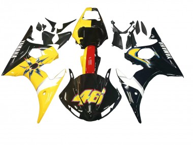 Buy 2005 Yamaha YZF 600 R6 Motorcycle Fairings - Black Yellow Red 46 UK