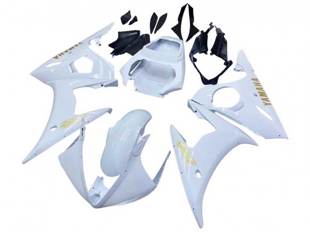 2005 Yamaha YZF 600 R6 Motorcycle Fairings - White Gold UK