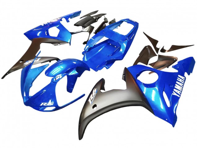 2005 Yamaha YZF 600 R6 Motorcycle Fairings - Blue Matte Black UK