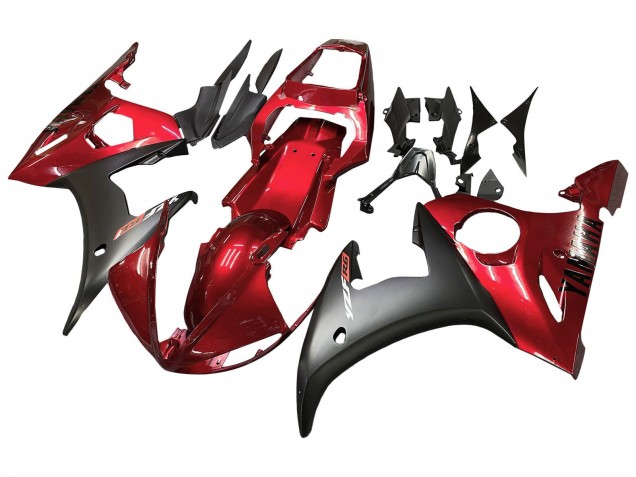 2005 Yamaha YZF 600 R6 Motorcycle Fairing - Red Matte Black UK