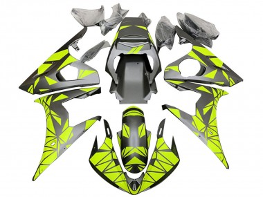 Buy 2005 Yamaha YZF 600 R6 Motorcycle Fairings - Matte Black Neon Green UK