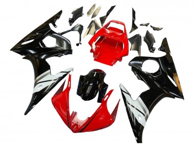 Buy 2005 Yamaha YZF 600 R6 Motorcycle Fairings - Red White Glossy Black UK
