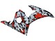2005 Yamaha YZF 600 R6 Motorcycle Fairings - Black Red Grey Camouflage UK