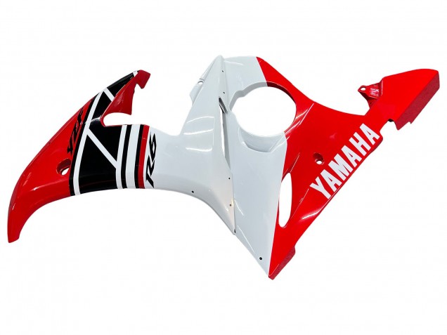 2005 Yamaha YZF 600 R6 Motorcycle Fairings - White Red Glossy Black UK