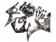 2005 Yamaha YZF 600 R6 Motorcycle Fairings - Matte Black Grey Geometric UK