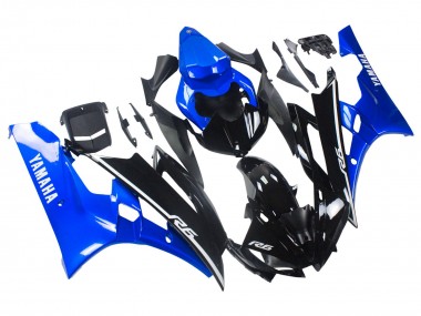 Buy 2006-2007 Yamaha YZF 600 R6 Motorcycle Fairings - Blue Glossy Black UK
