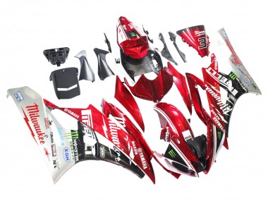 Buy 2006-2007 Yamaha YZF 600 R6 Motorcycle Fairings - White Red Black Green Monster Milwaukee UK