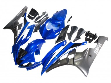 Buy 2006-2007 Yamaha YZF 600 R6 Motorcycle Fairings - Blue White Glossy Black UK