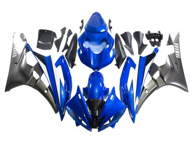 Buy 2006-2007 Yamaha YZF 600 R6 Motorcycle Fairings - Blue White Glossy Black UK
