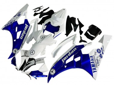 Buy 2006-2007 Yamaha YZF 600 R6 Motorcycle Fairings - White Blue Jordan UK