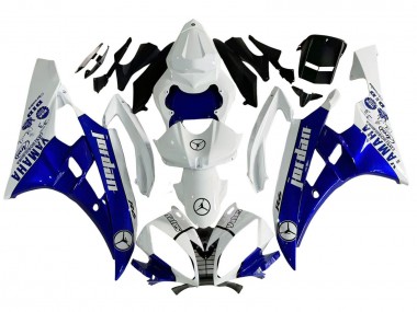 Buy 2006-2007 Yamaha YZF 600 R6 Motorcycle Fairings - White Blue Jordan UK