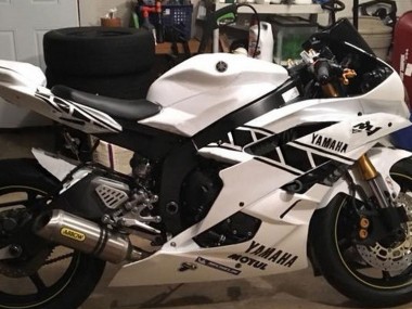 Buy 2006-2007 Yamaha YZF 600 R6 Motorcycle Fairings - White Glossy Black Motul Michelin UK
