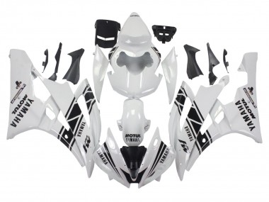 Buy 2006-2007 Yamaha YZF 600 R6 Motorcycle Fairings - White Glossy Black Motul Michelin UK