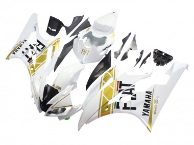 Buy 2006-2007 Yamaha YZF 600 R6 Motorcycle Fairings - White Gold Black Fiat UK