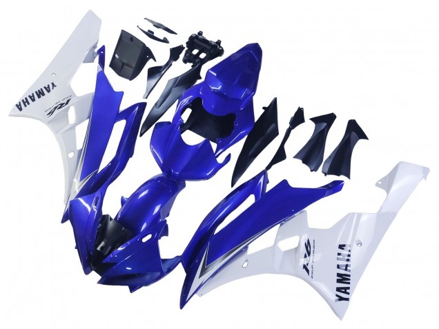 2006-2007 Yamaha YZF 600 R6 Motorcycle Fairings - White Blue Black UK