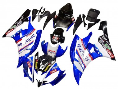 Buy 2006-2007 Yamaha YZF 600 R6 Motorcycle Fairings - White Blue Black Fimer Volvo Yamalube Sterilgarda UK