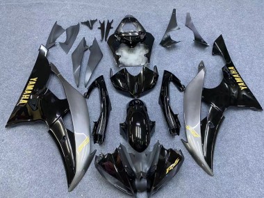Buy 2006-2007 Yamaha YZF 600 R6 Motorcycle Fairings - Silver Glossy Black Gold Decals UK