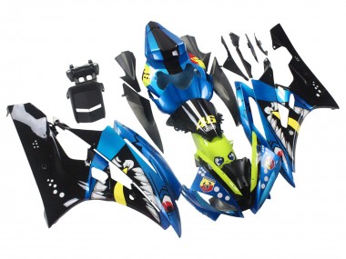 Buy 2006-2007 Yamaha YZF 600 R6 Motorcycle Fairings - Blue Neon Green Black Shark UK