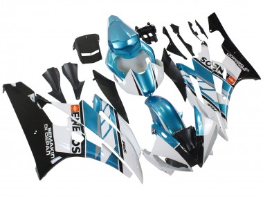 Buy 2006-2007 Yamaha YZF 600 R6 Motorcycle Fairings - White Blue Black Semakin Didepan ENEOS UK