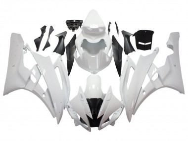 Buy 2006-2007 Yamaha YZF 600 R6 Motorcycle Fairings - White UK