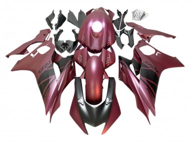 Buy 2017-2025 Yamaha YZF 600 R6 Motorcycle Fairings - Maroon Red Matte Black UK