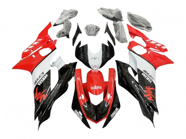 2017-2025 Yamaha YZF 600 R6 Motorcycle Fairings - White Red Black GYTR Yamalube UK