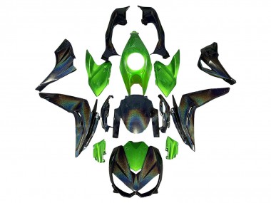 Buy 2014-2019 Kawasaki Z1000 Motorcycle Fairings - Green Rainbow UK