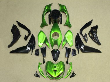 Buy 2014-2019 Kawasaki Z1000 Motorcycle Fairings - Green Glossy Black UK