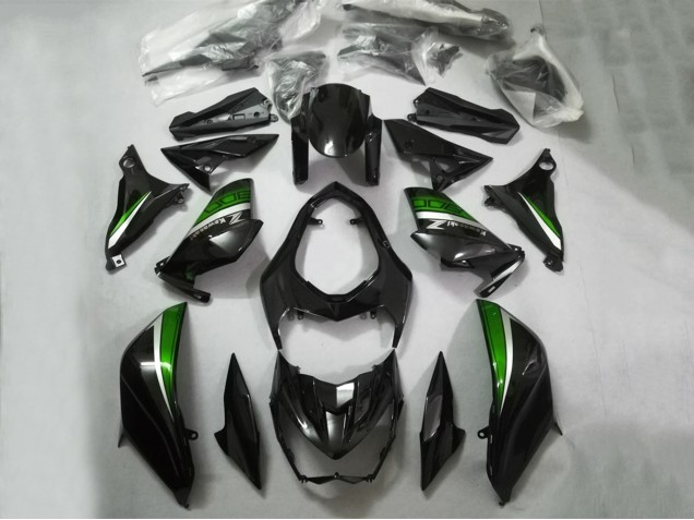 2013-2018 Kawasaki Z800 Motorcycle Fairings - Glossy Black Green Silver UK
