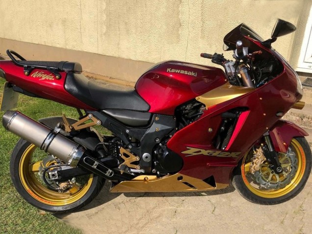 2000-2001 Kawasaki ZX12R Motorcycle Fairings - Red Gold UK