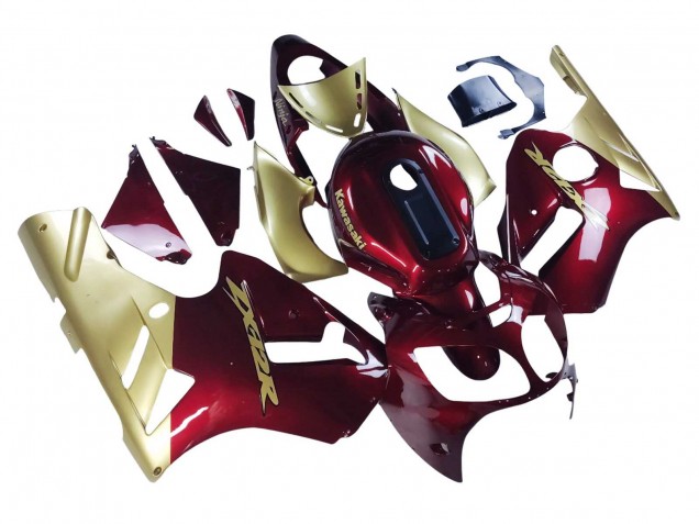2000-2001 Kawasaki ZX12R Motorcycle Fairings - Red Gold UK