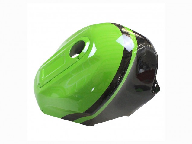 2002-2006 Kawasaki ZX12R Motorcycle Fairing - Green Glossy Black Elf Touch4 Monster UK