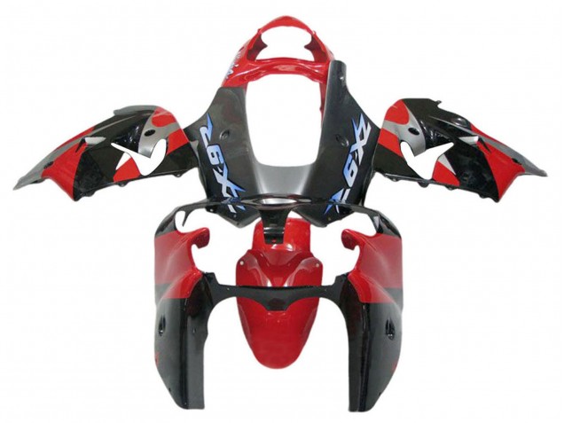 2002-2006 Kawasaki ZX12R Motorcycle Fairings - Red Black Blue UK
