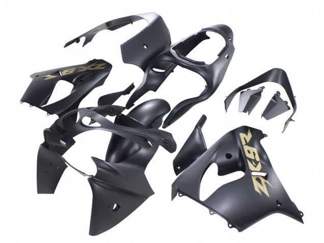 2000-2001 Kawasaki ZX9R Motorcycle Fairings - Matte Black Gold UK