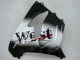 2000-2001 Kawasaki ZX9R Motorcycle Fairings - Glossy Black White West UK