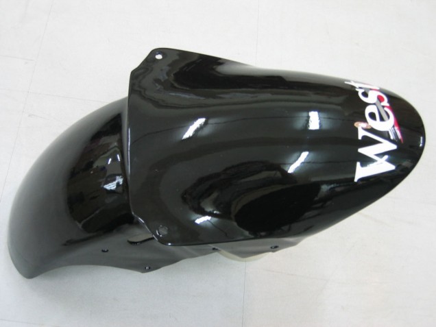 2000-2001 Kawasaki ZX9R Motorcycle Fairings - Glossy Black White West UK