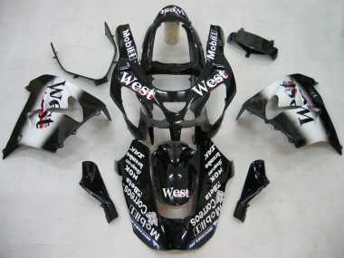 Buy 2000-2001 Kawasaki ZX9R Motorcycle Fairings - Glossy Black White West UK
