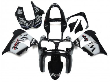 Buy 2002-2003 Kawasaki ZX9R Motorcycle Fairings - Glossy Black White West UK