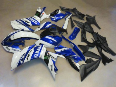 Buy 2015-2018 Yamaha YZF R3/R25 Motorcycle Fairings - White Blue Yamalube ENEOS Monster UK