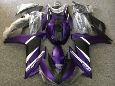 Buy 2015-2018 Yamaha YZF R3/R25 Motorcycle Fairings - White Purple Matte Black UK