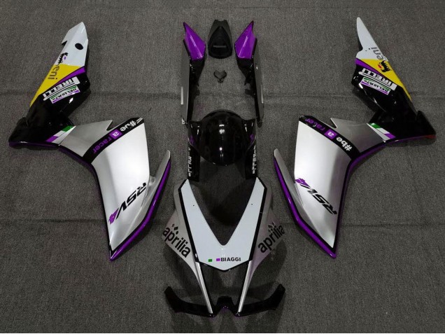 2009-2015 Aprilia RSV4 1000 Motorcycle Fairings - Silver Black Purple Yellow UK