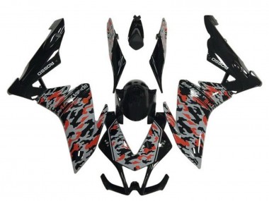Buy 2009-2015 Aprilia RSV4 1000 Motorcycle Fairings - Black Grey Red Camouflage UK