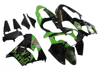Buy 2002-2003 Kawasaki ZX9R Motorcycle Fairings - Green Black Playboy UK