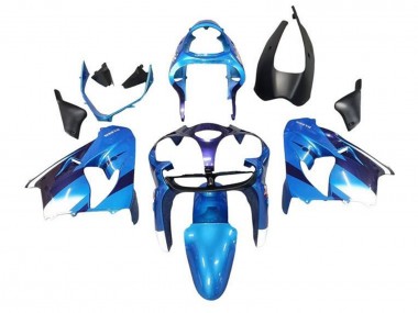 Buy 2002-2003 Kawasaki ZX9R Motorcycle Fairings - Blue White Black UK