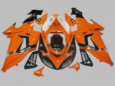 Buy 2006-2007 Kawasaki ZX10R Motorcycle Fairing - Orange White Black Racing Elf UK