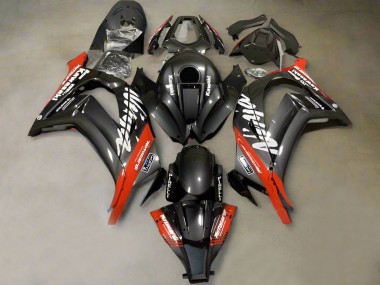 Buy 2011-2015 Kawasaki ZX10R Motorcycle Fairings - Faux Carbon Fiber Red White UK