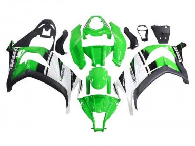 Buy 2011-2015 Kawasaki ZX10R Motorcycle Fairings - Green White Black Stripe UK