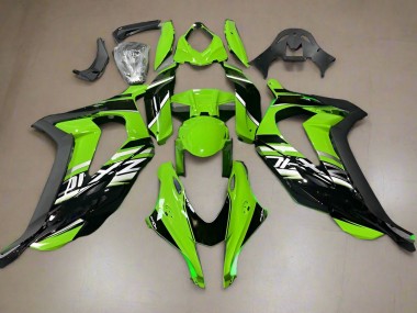 Buy 2016-2020 Kawasaki ZX10R Motorcycle Fairings - Green Glossy Black UK
